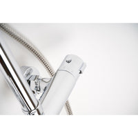 Saliscendi Doccia Tondo Cromo in Acciaio Inox Aisi 304 Mod. Poseidon Plus