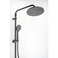 Saliscendi Doccia Tondo Nero Opaco in Acciaio Verniciato Mod. Hades