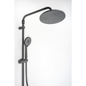 Saliscendi Doccia Tondo Nero Opaco in Acciaio Verniciato Mod. Hades