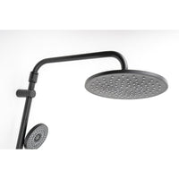 Saliscendi Doccia Tondo Nero Opaco in Acciaio Verniciato Mod. Hades