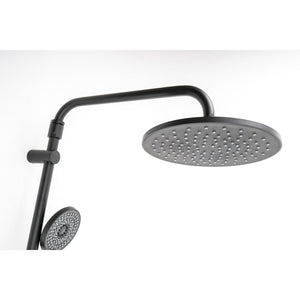 Saliscendi Doccia Tondo Nero Opaco in Acciaio Verniciato Mod. Hades