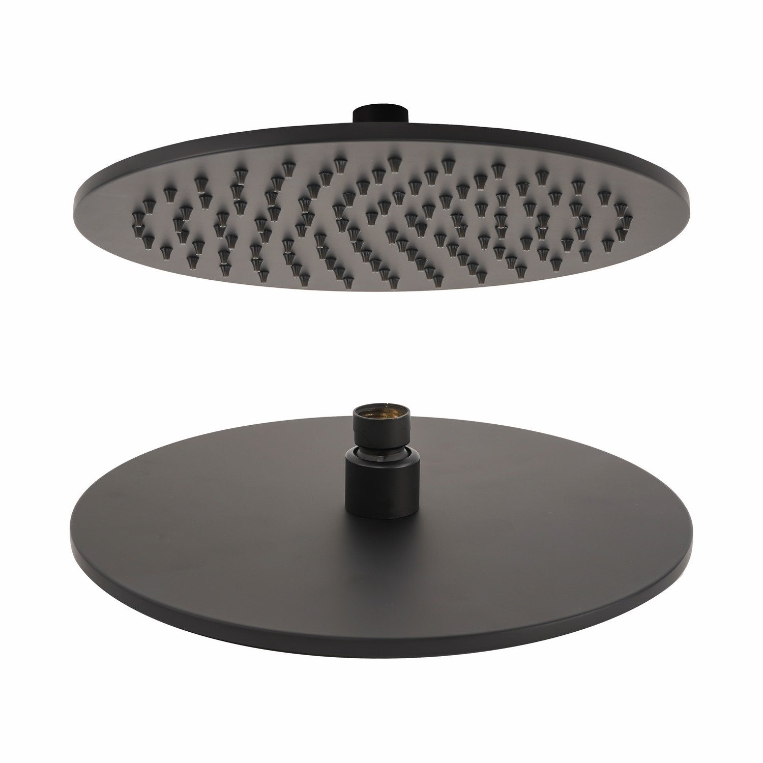 Kit Restyling Doccia Tondo 1 getto Nero Opaco in Ottone e Acciaio Inox Aisi 304 verniciati Mod. Kit Black Tondo