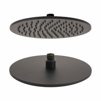 Kit Restyling Doccia Tondo 1 getto Nero Opaco in Ottone e Acciaio Inox Aisi 304 verniciati Mod. Kit Black Tondo