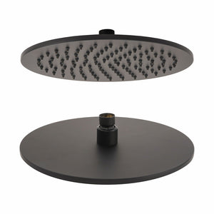 Kit Restyling Doccia Tondo 1 getto Nero Opaco in Ottone e Acciaio Inox Aisi 304 verniciati Mod. Kit Black Tondo