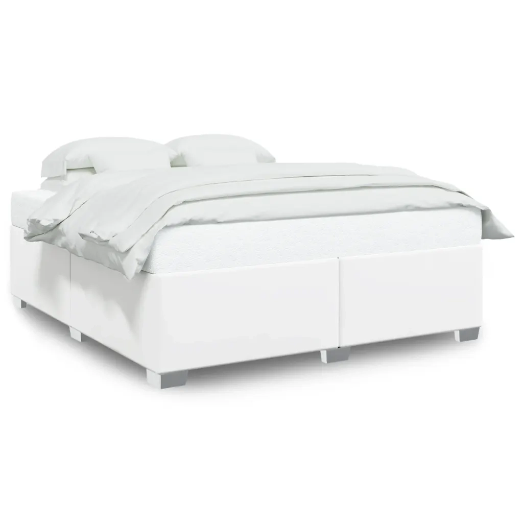 Giroletto-Struttura Letto Bianco 200x200 cm in Similpelle 410349