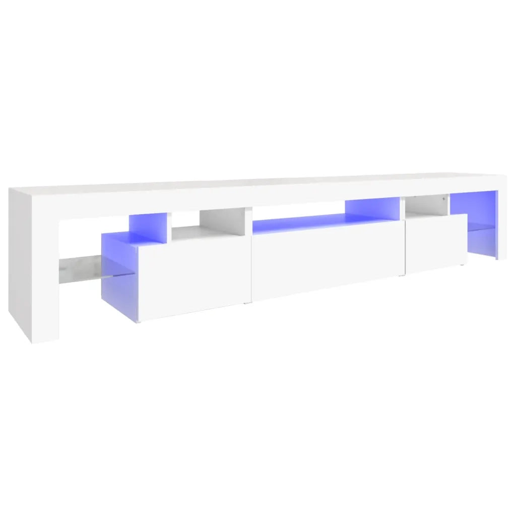 Mobile TV | Armadietto TV | Mobile Porta TV con Luci LED Bianco 215x36,5x40 cm