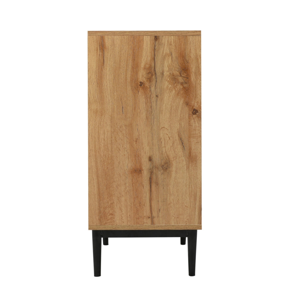 Credenza 160x35x76 cm con 3 ante e ripiani; MDF