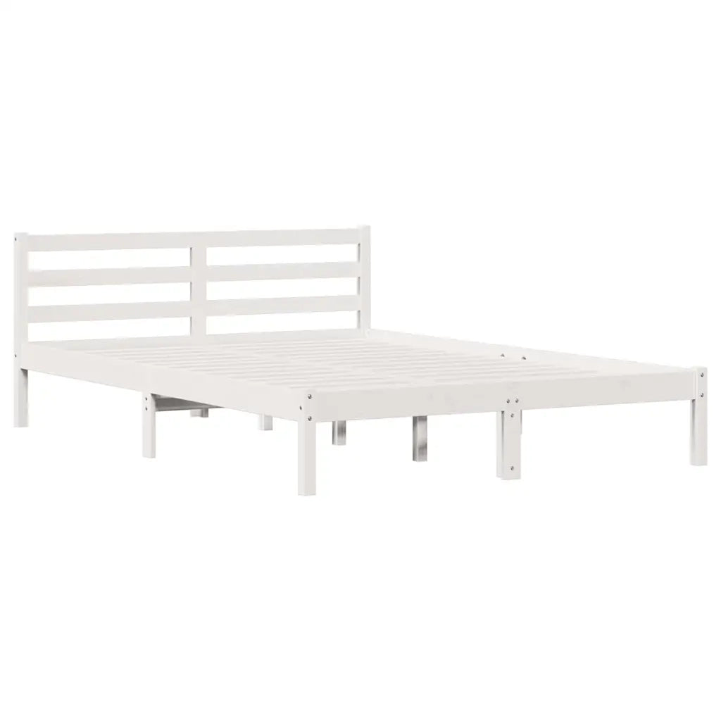 Struttura del letto con testiera Bianco 225,5 x 145,5 x 69,5 cm 869781