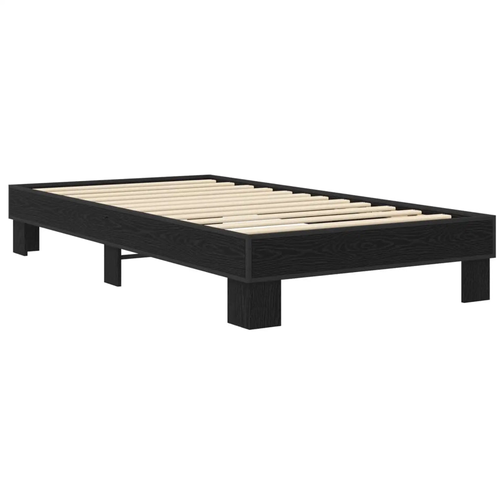 Struttura del letto Rovere Nero 80 x 200 cm 8009134