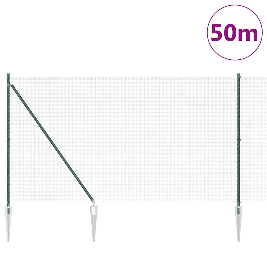 Palo della recinzione Verde 50 x 1,5 m (maglia 16 x 16 mm)