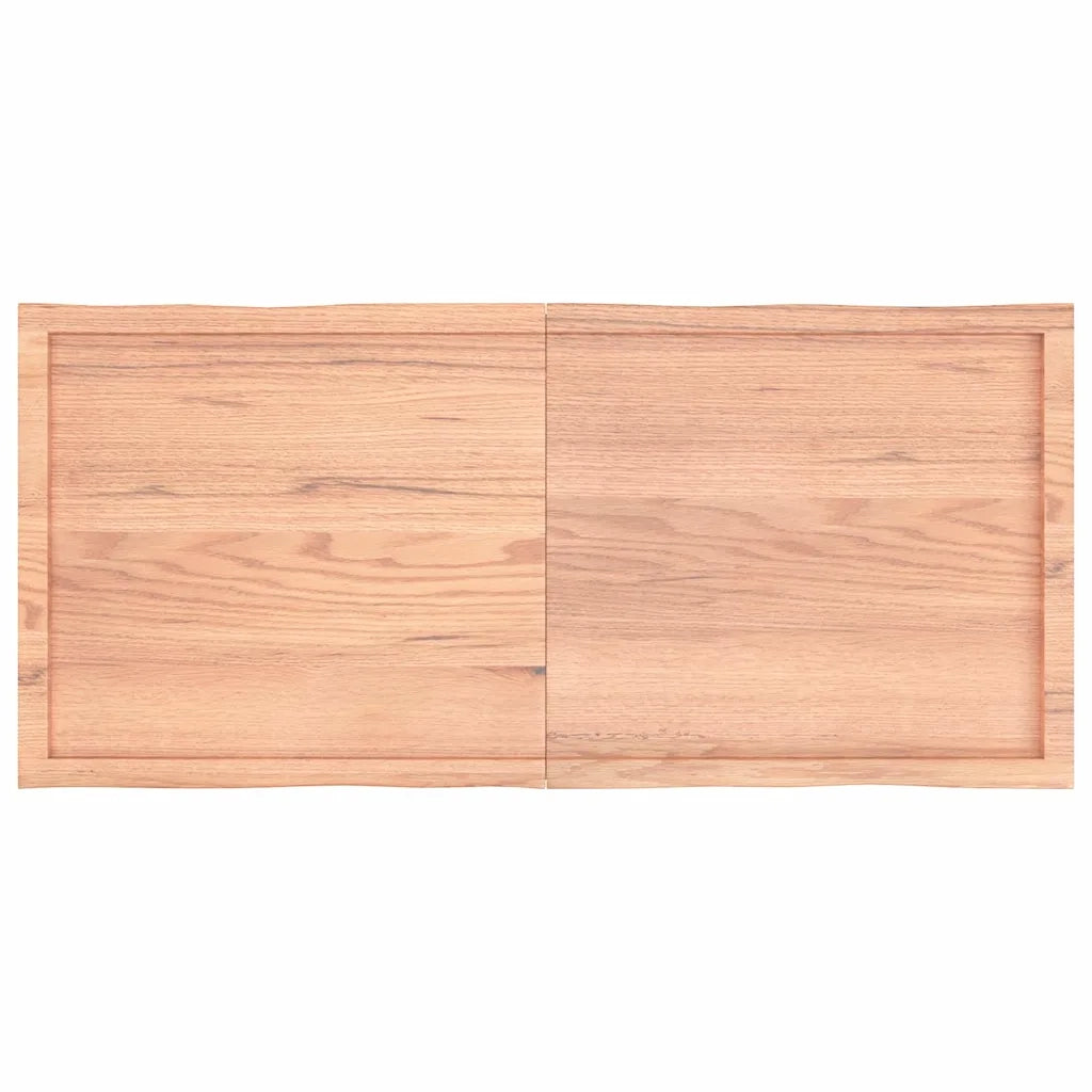 Piano Tavolo | Superficie Tavolo | Piano Scrivania Marrone Chiaro 140x60x(2-6) cm Rovere Non Trattato