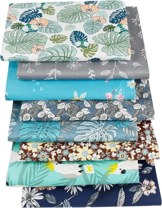 Stoffa di cotone, patchwork di stoffa, pacchi di stoffa per patchwork, cucito, stoffa di cotone per metro, pacchetto di stoffa per patchwork, cucito per modelli di cucito per hobby e artigianato (8 pezzi 50 x 50 cm 01)