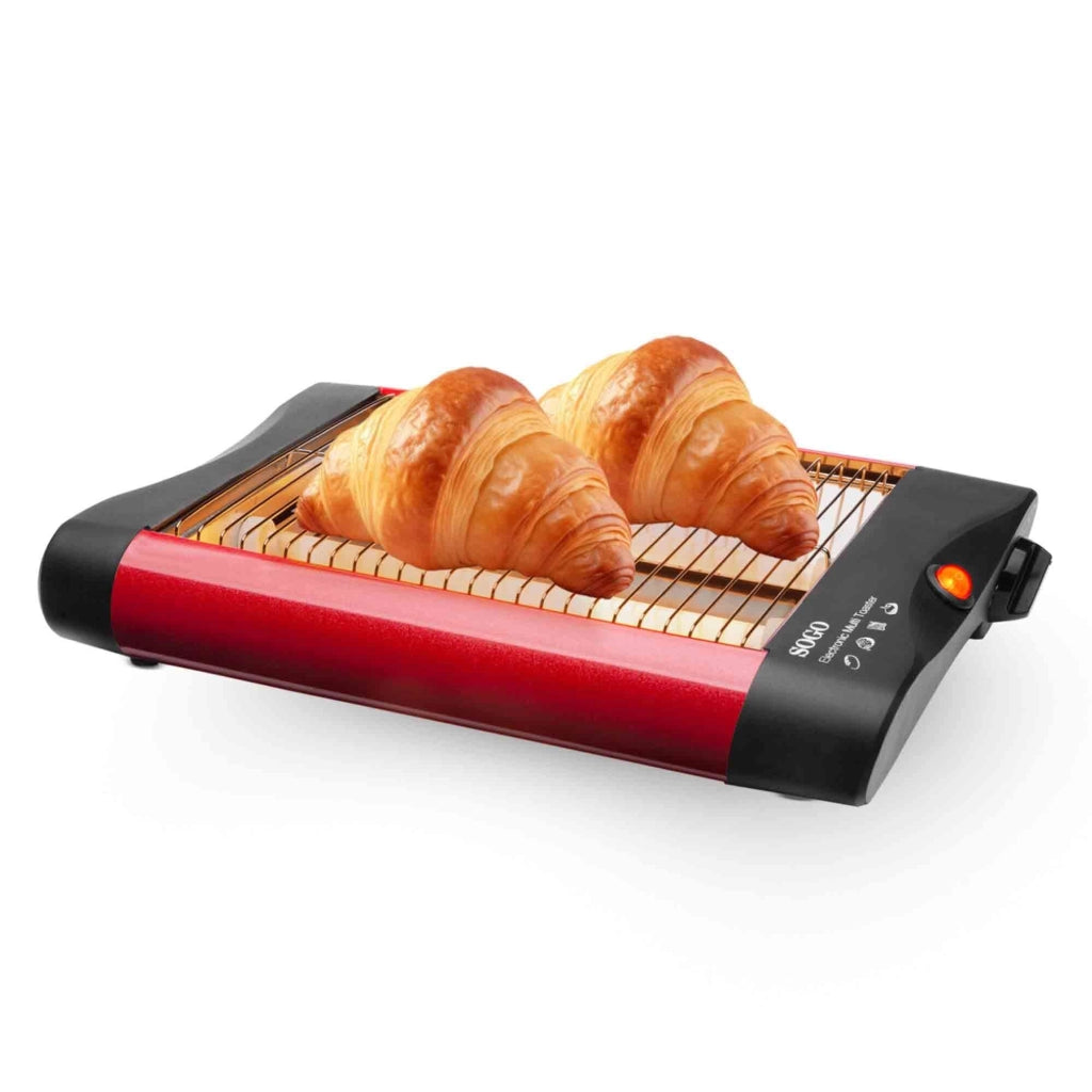 Tostapane elettrico orizzontale 4 fette, superficie tostatura 23x16cm, timer 5 minuti, 600W - SOGO