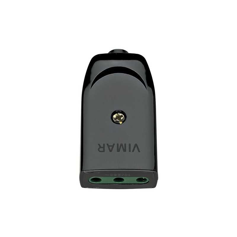 00221 Presa Mobile Sicury 2P+T 10A P11 Assiale Nero