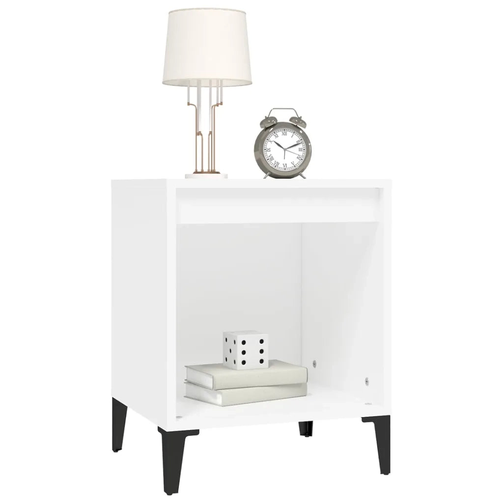 Comodino Bianco 40x35x50 cm 821874