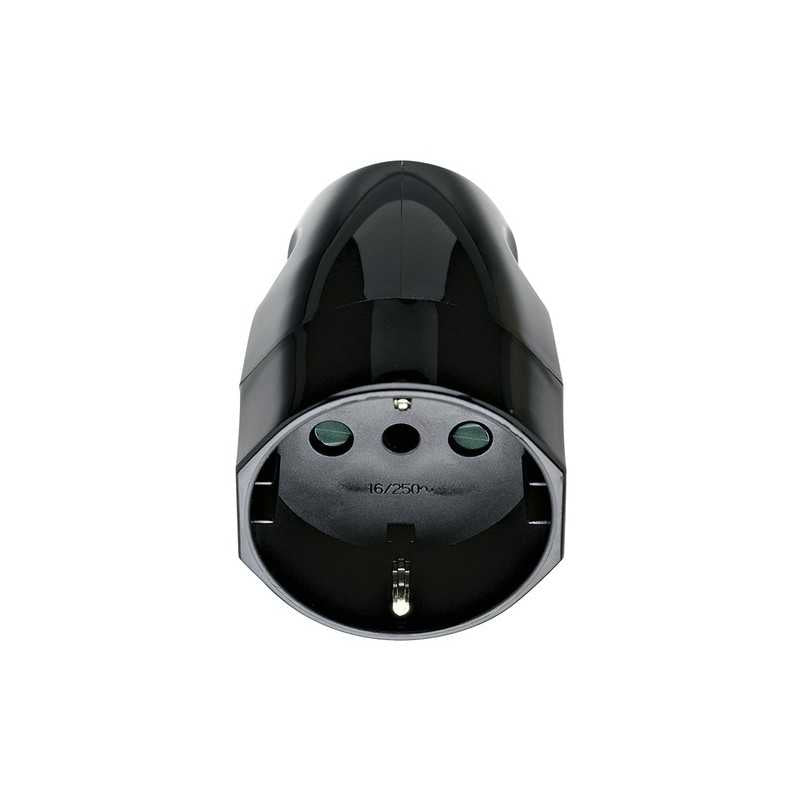 00224 Presa 2P+T 16A P30 Assiale Nero