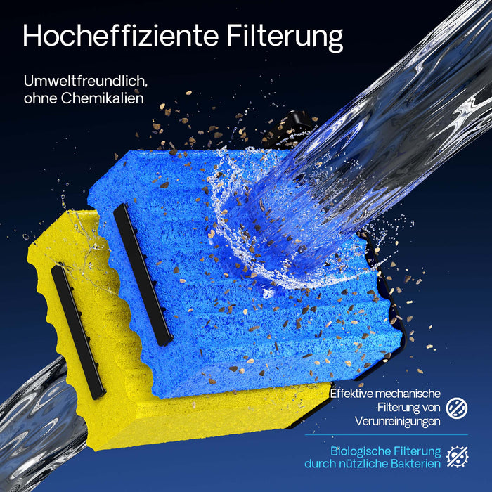 Filtro bio CBF-200A Sistema filtrante a 1 camera 6.000 l/h Materiale filtrante incluso