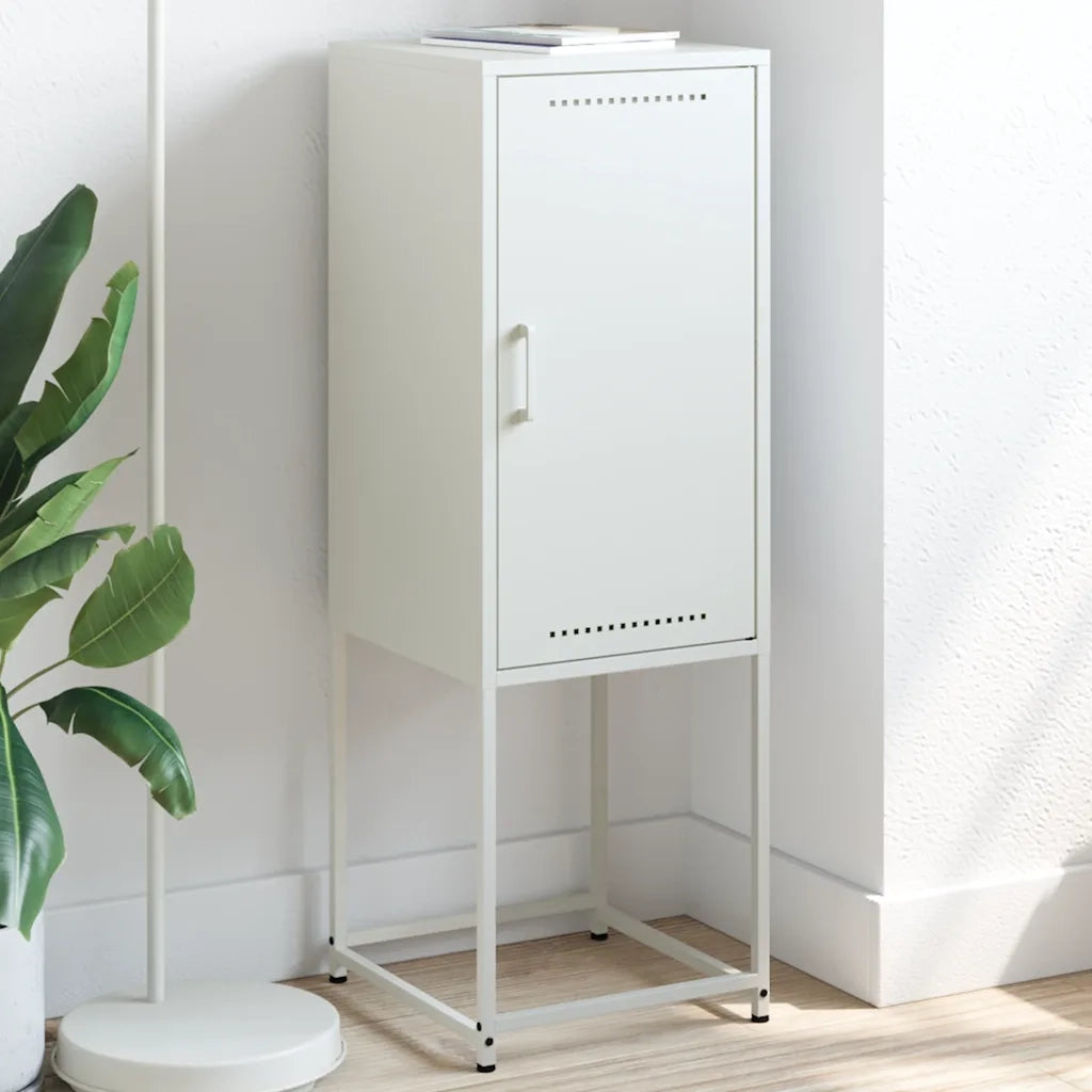 Credenza Bianca 36x39x107 cm in Acciaio