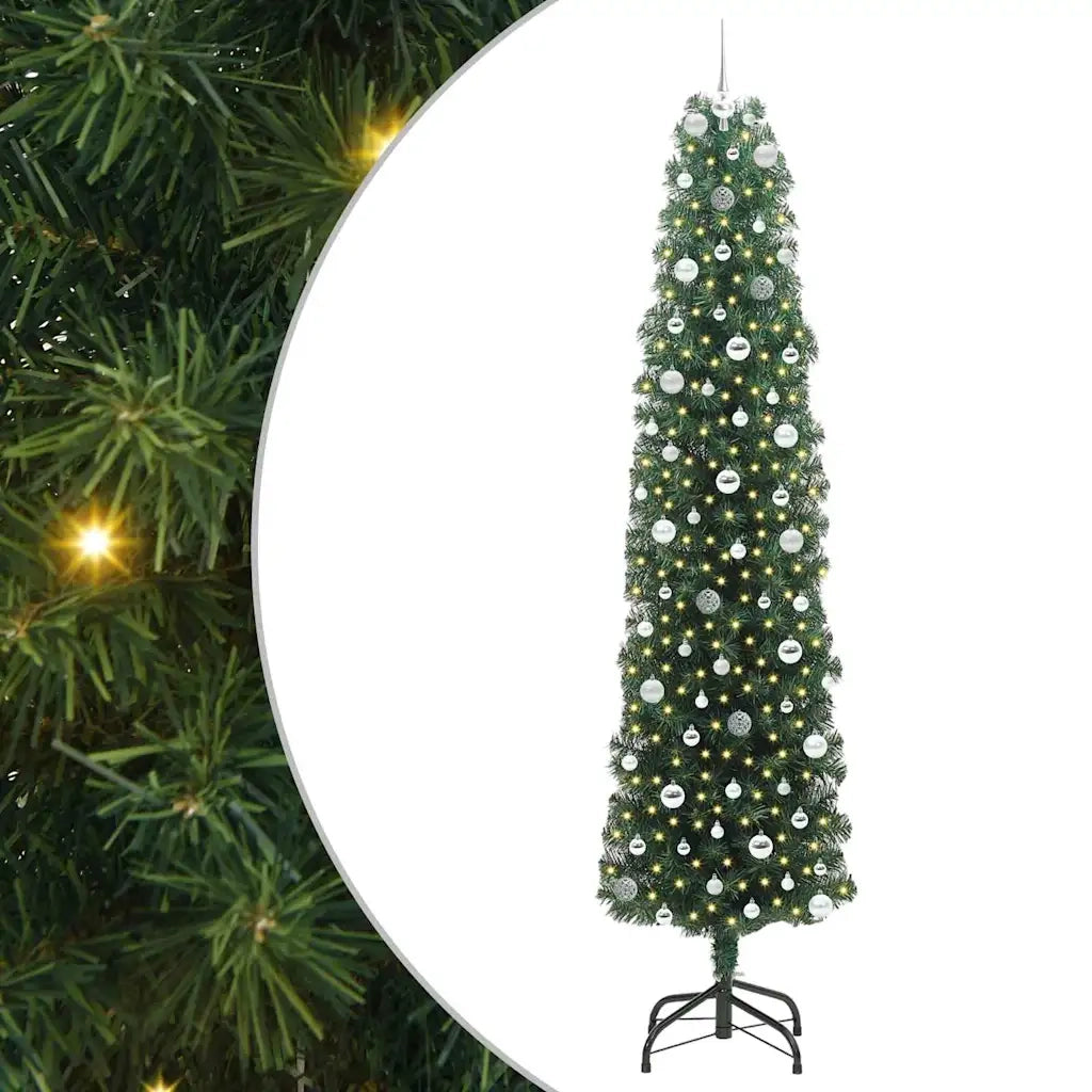 Albero di Natale artificiale con 300 LED Verde 240 cm 3394974
