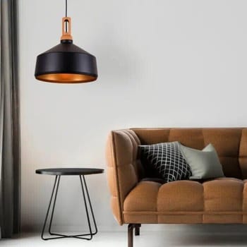 Lampadario Portalampada a Sospensione Attacco E27 Design Nordico IP20 Da Interni nero