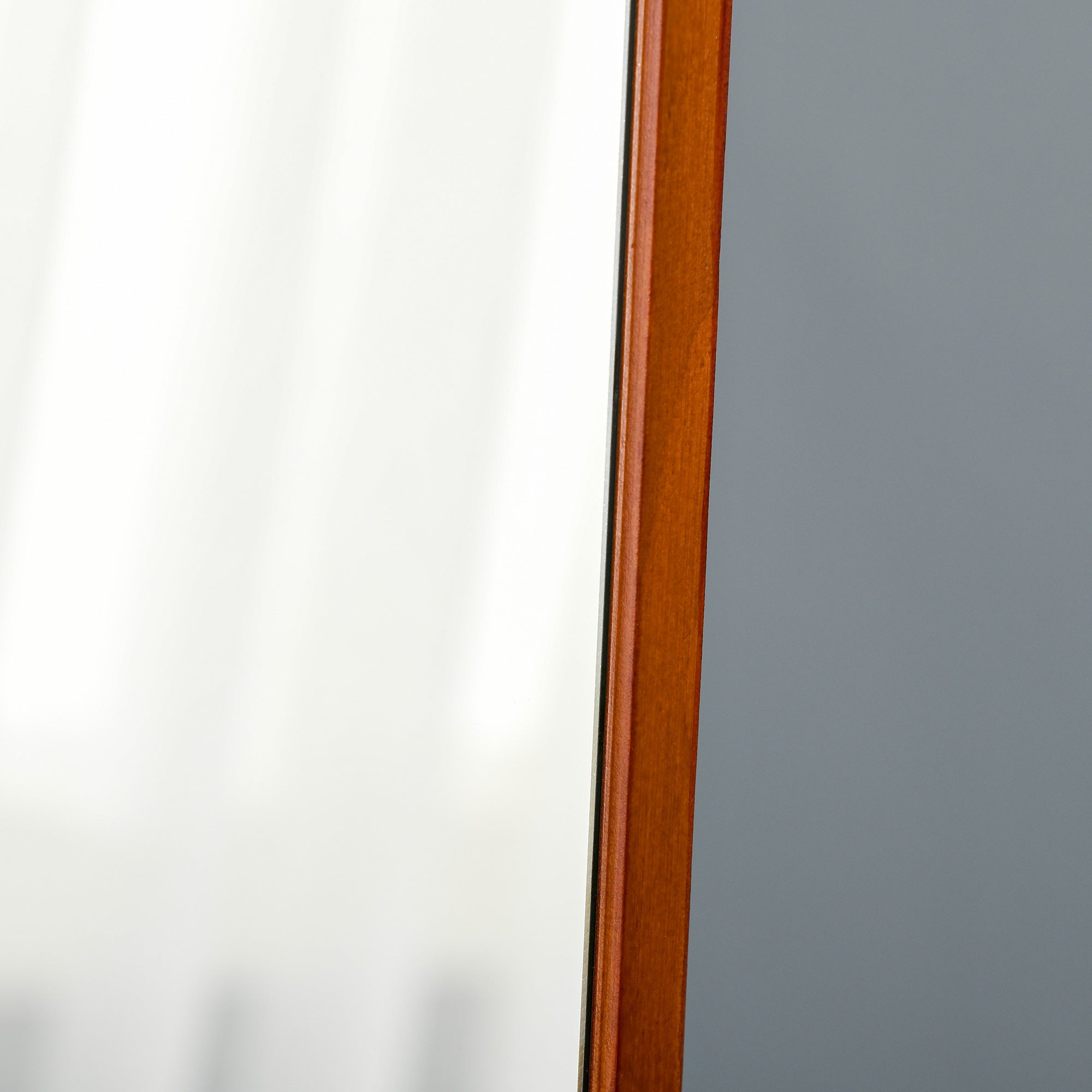 Specchio da Terra e Parete 37x43x156 cm Struttura in Legno Noce Chiaro