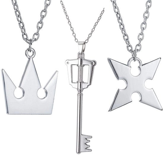 Set di tre catene Kingdom Hearts - Corona di Sora e Croce di Roxas