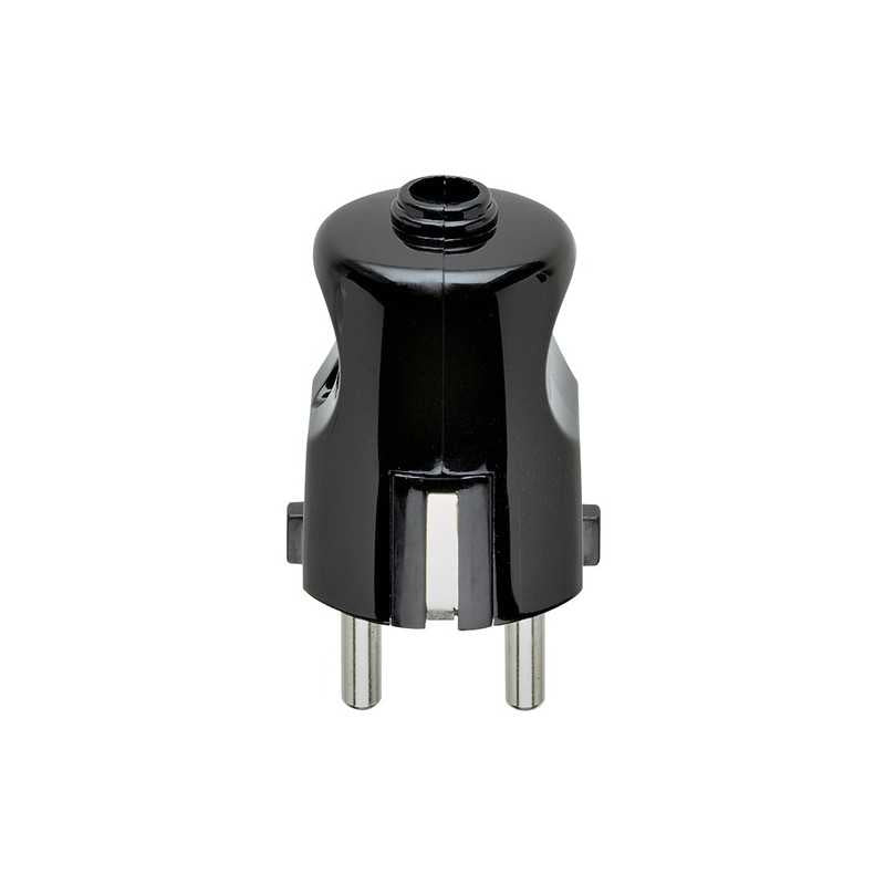 00230 Spina 2P+T 16A Tedesco Assiale Nero