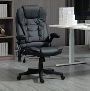 Sedia da ufficio ULEVR con schienale alto, massaggio a 6 punti e calore, altezza regolabile 44-54 cm, nera