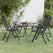 Set da Pranzo per Giardino 5pz Rete Metallica Espansa Antracite 3084718
