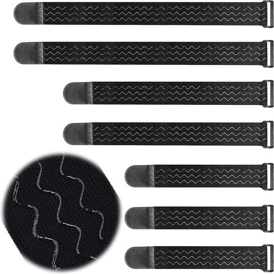 Cable tie neri riutilizzabili - 7 pezzi - ideali per il cabling e la gestione delle cavi per biciclette