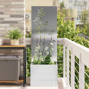 Schermo per privacy in giardino Floreale Argento 50 x 150 cm 876452