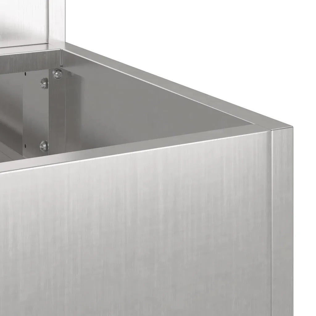 Vaso da giardino Argento 90 x 90 x 35 cm Acciaio inossidabile 865838