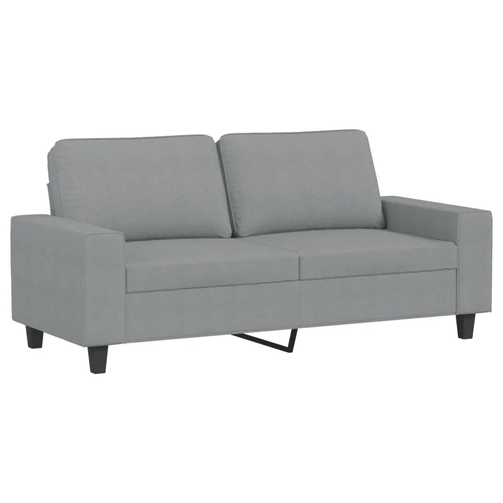 Set di Divani 3 pz Grigio Chiaro in Tessuto