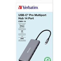 Verbatim cmh-14 usb tipo-c 5000 mbit/s argento - 32154V