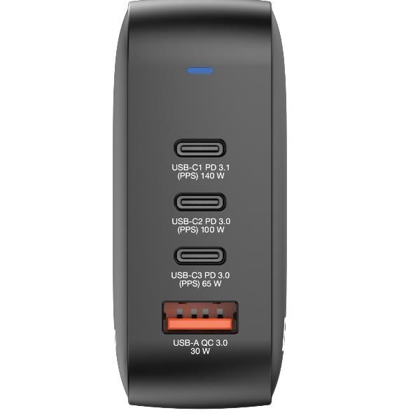 Verbatim mini gan charger 165w universale nero ac ricarica rapida interno - 32216