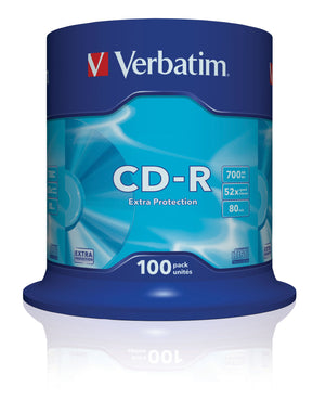Verbatim cd-r extra protection 700 mb 52x 100 pz - 43411