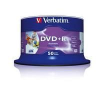 Verbatim dvd+r wide inkjet printable no id brand 4,7 gb 50 pz - 43512/50