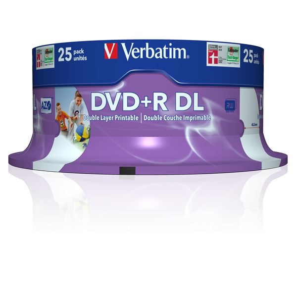 Verbatim 43667 dvd vergine 8,5 gb dvd+r dl 25 pz - 43667/25