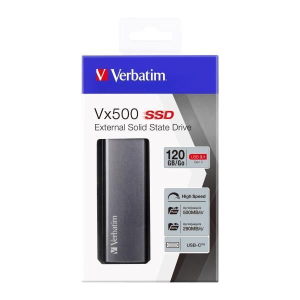 Verbatim ssd esterno vx500 usb 3.1 gen 2 120 gb - 47441