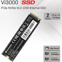 Verbatim vi3000 2 tb m.2 pci express 3.0 nvme - 49376V