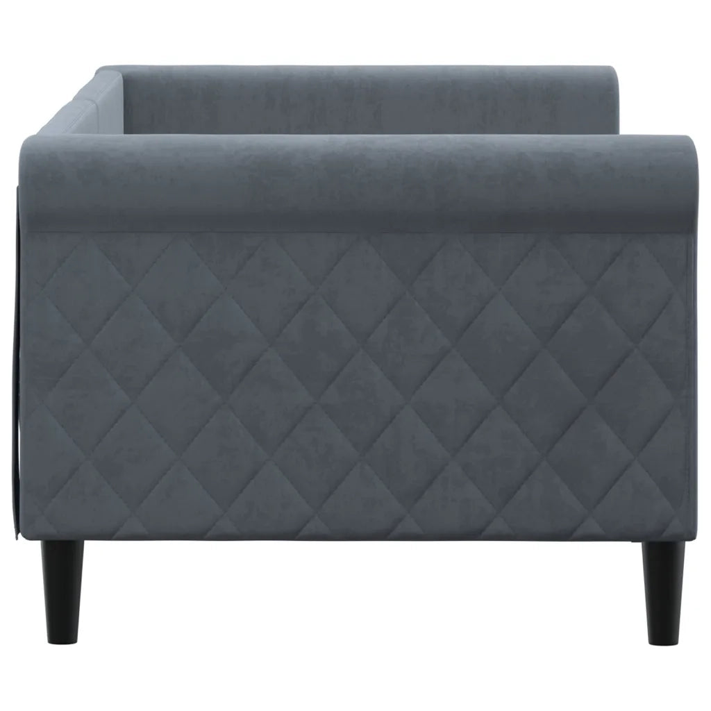 Letto da Giorno Grigio Scuro 80x200 cm in Velluto