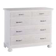 Como 5 cassetti in legno bianco spazzolato l.118 p.52 h.99 (2214) - Mobili 2G