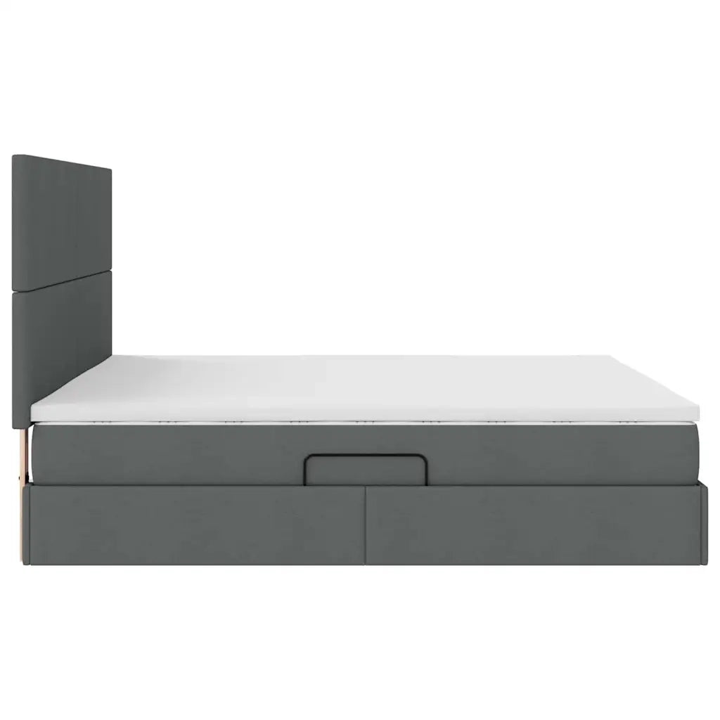 Letto con contenitore e materasso Grigio scuro 160 x 200 cm 3371728