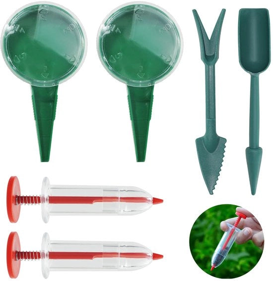Set di seminatrici 6 in 1, set di seminatrici mini per giardinaggio, macchina da giardinaggio, attrezzo di piantagione, seminatrice precisa per fiori, verdure, erbe e altro
