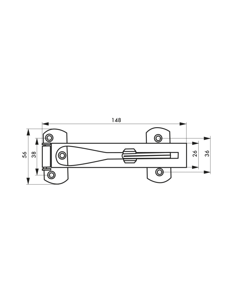 Limitatore di apertura di sicurezza per porta d'ingresso, acciaio, finitura dorata – THIRARD