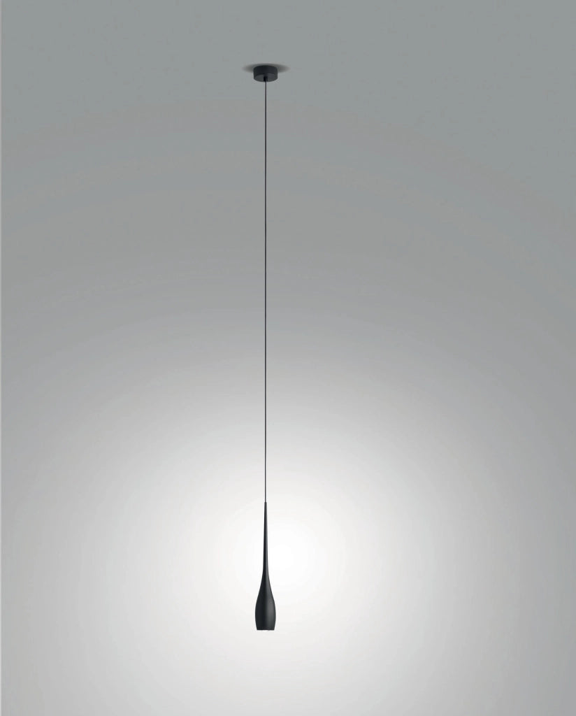 Lampada a Sospensione Coco Nero LED 7W 570lm 3000K, Struttura in metallo, IP20, Classe 1, Design Elegante e Moderno - Brand Illuminazione