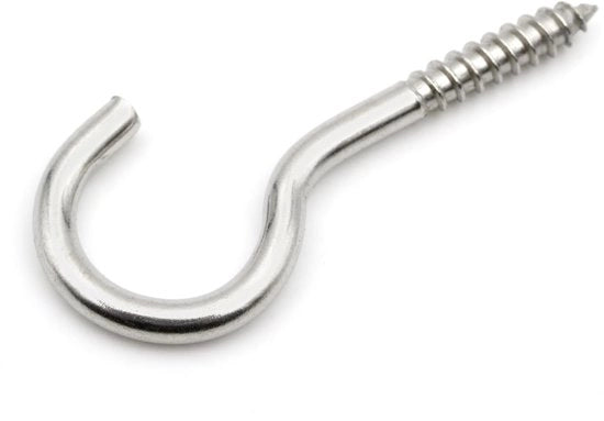 10 Haken a Gancio per Parete in Acciaio Inossidabile Curvo