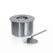 Bruciatore Rotondo per Camino a Bioetanolo Ø17x10 cm 1,5 lt Senza Vetro in Acciaio Inox