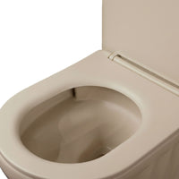 Set: Wc Sospeso + Lavabo Da Appoggio Rea Duo Caffe Latte Matt