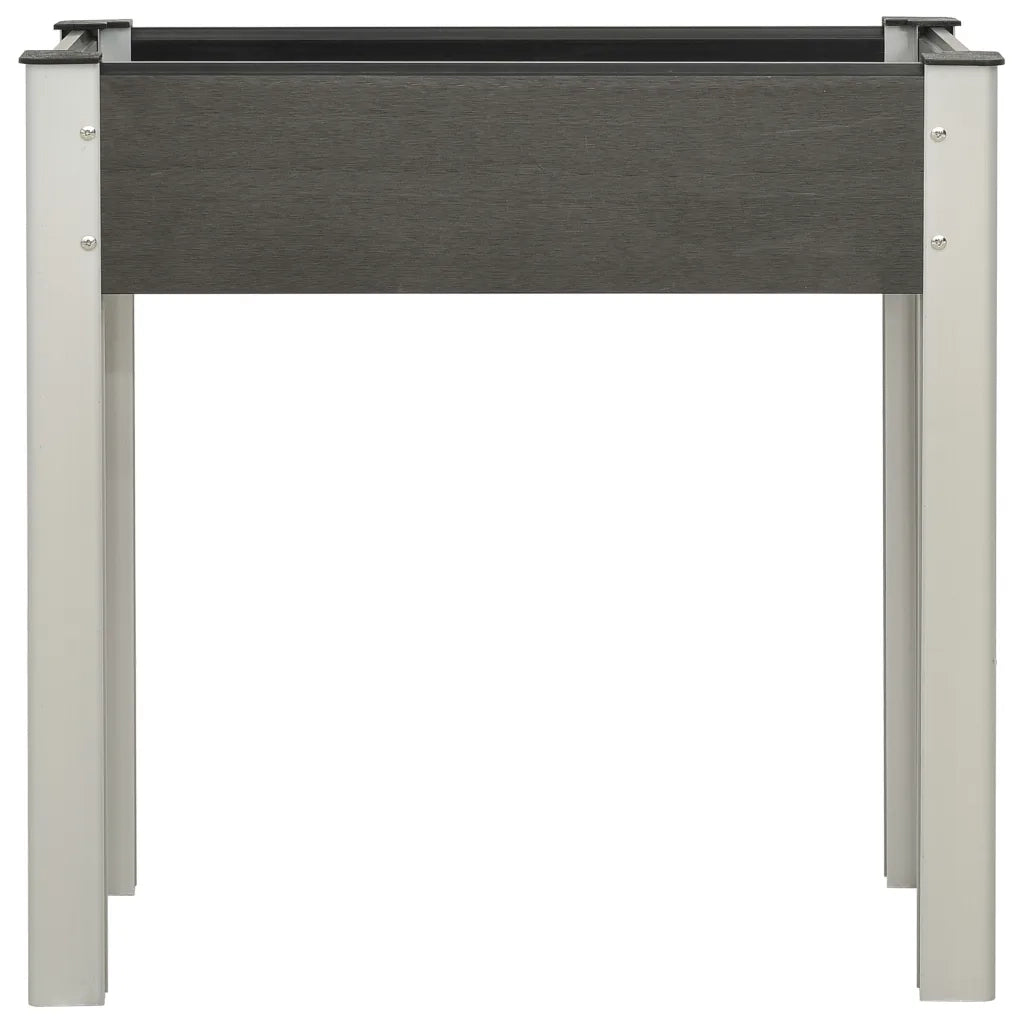 Fioriera Rialzata da Giardino-Vaso da Esterno-Fioriera Elevata 75x40x75 cm in WPC Grigio